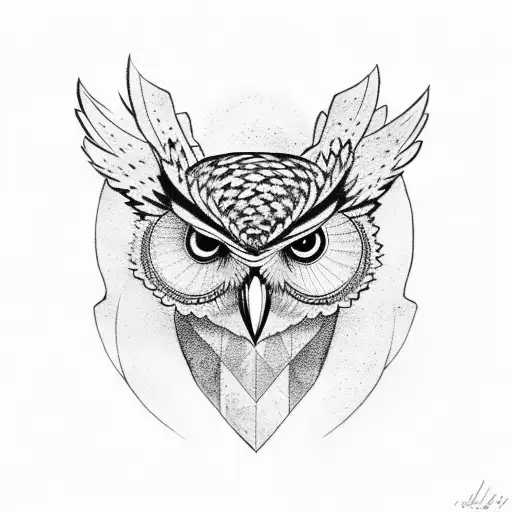 minerva and her owl tattoo design idea