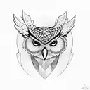 minerva and her owl tattoo design idea