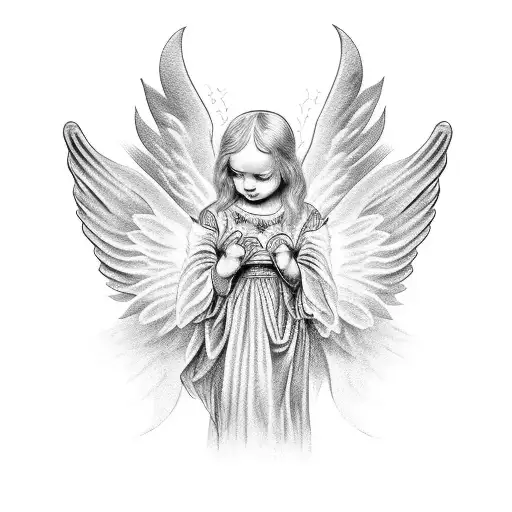 Renaissance Angel tattoo design idea