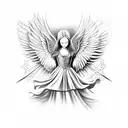 Renaissance Angel tattoo design idea