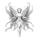 Renaissance Angel tattoo design idea