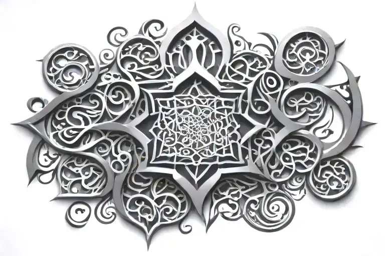arabic tattoo design idea