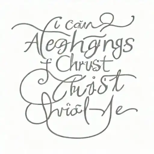 I can do all things through Christ who strengthens me tattoo design idea