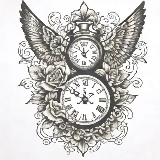 MOMENTS IN TIME tattoo design idea