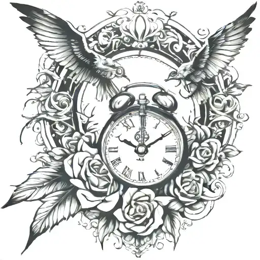 MOMENTS IN TIME tattoo design idea