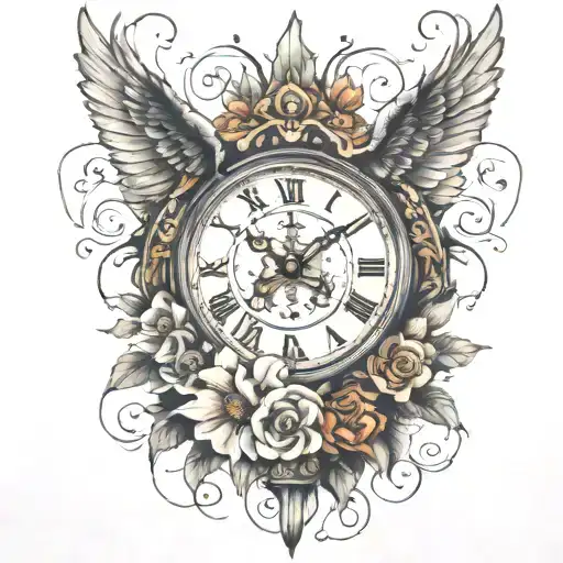 MOMENTS IN TIME tattoo design idea