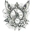 MOMENTS IN TIME tattoo design idea