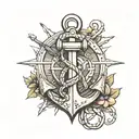 BOAT ANCHOR  tattoo design idea