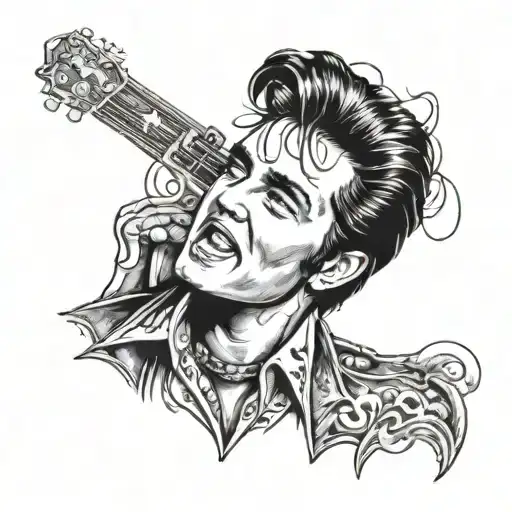 Elvis Presley coverup tattoo tattoo design idea