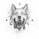 feral dog bite tattoo design idea