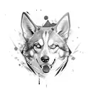 feral dog bite tattoo design idea