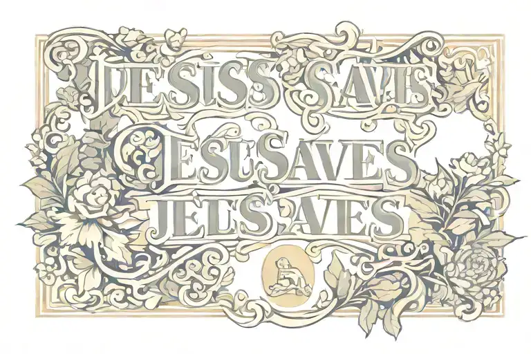 Jesus Saves tattoo design idea
