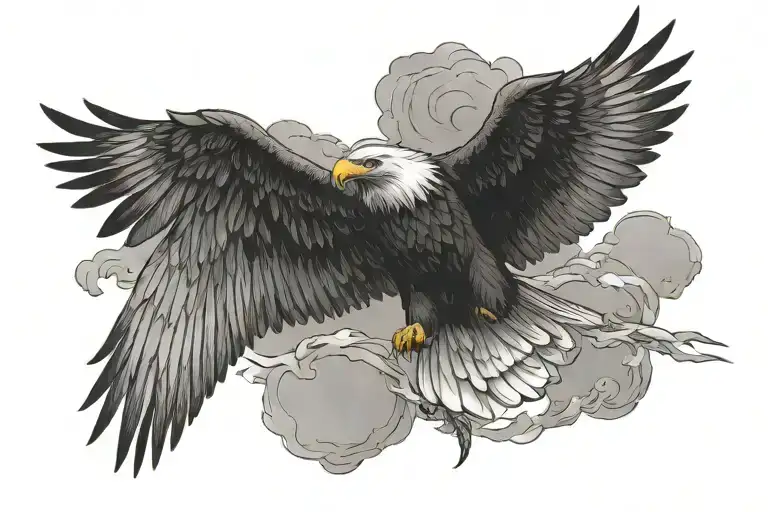 eagle soaring tattoo design idea