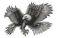 eagle soaring tattoo design idea
