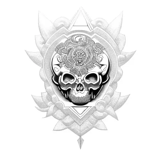 dios azteca tattoo design idea