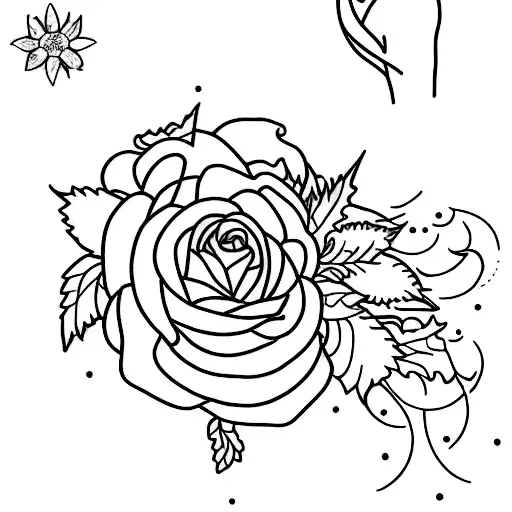 leg tattoo with birth flowers: Decmber, November, October, and April  tattoo design idea