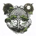 HxH world tree tattoo design idea