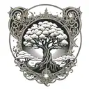 HxH world tree tattoo design idea