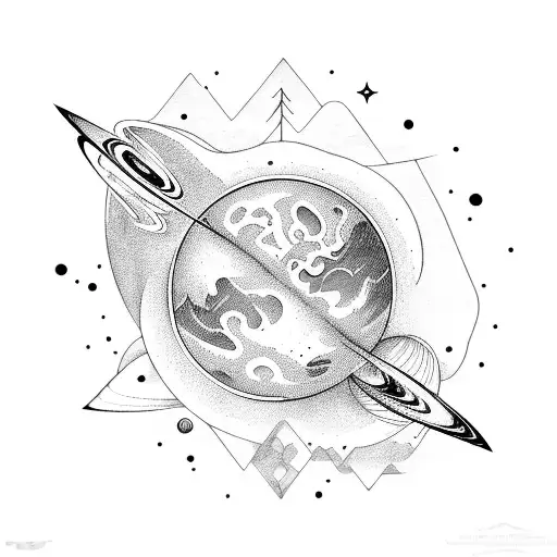 planets in order tattoo design idea