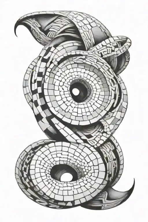escher mobius strip tattoo design idea