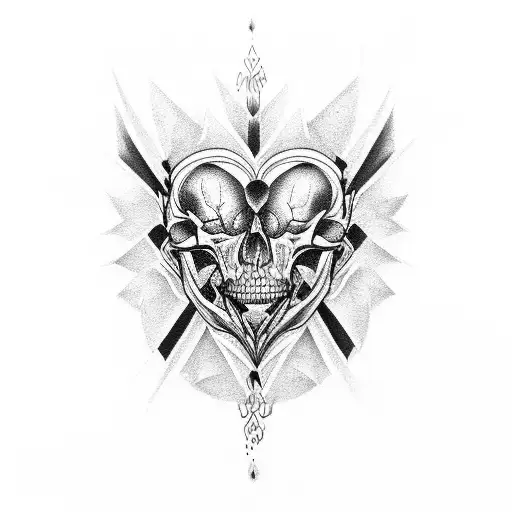 anatomisches herz tattoo design idea