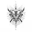 anatomisches herz tattoo design idea