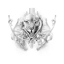 anatomisches herz tattoo design idea