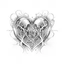 anatomisches herz tattoo design idea