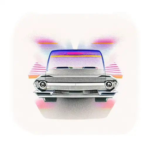 70s car tattoo design idea