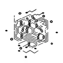 protein molecule with plam tree tattoo design idea