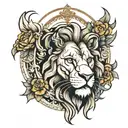 RESURRECTION WITH A LION FACE   tattoo design idea