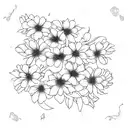 nebraska state outline with 402 numbers inside and golden rod flowers interwoven tattoo design idea