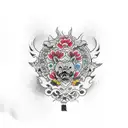 mexican gang sleeve tattoo design idea
