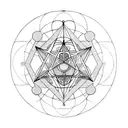 sacred geometry with king Solomon seals tattoo design idea