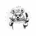 winni the pooh tattoo design idea