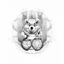 winni the pooh tattoo design idea