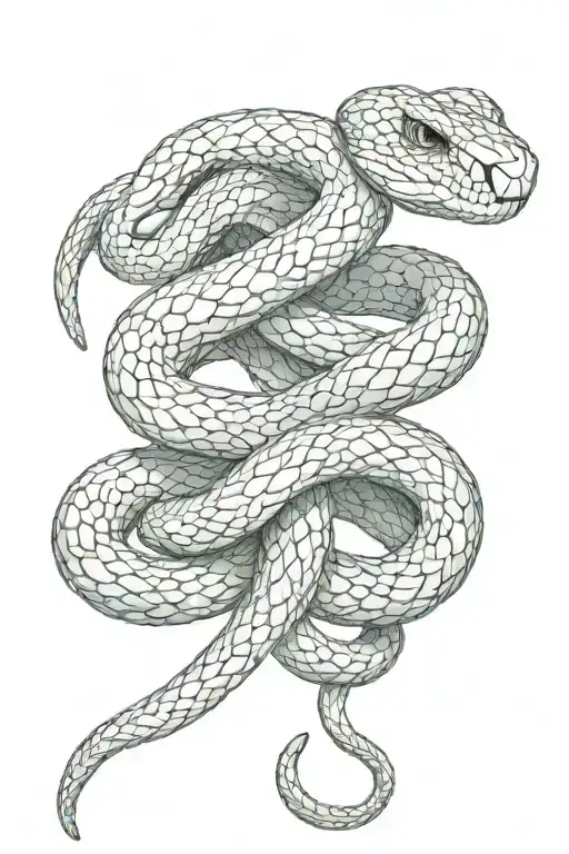 three headed snake intertwined tattoo design idea