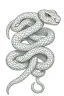 three headed snake intertwined tattoo design idea