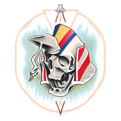 guillotine with "regicide is always ethical" written around it tattoo design idea