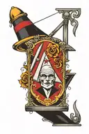 guillotine tattoo design idea