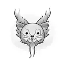 Simple cartoon character tattoo design idea