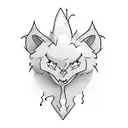 Simple cartoon character tattoo design idea