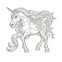 pony stamp tattoo design idea