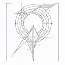 8 and has light rays coming tattoo design idea