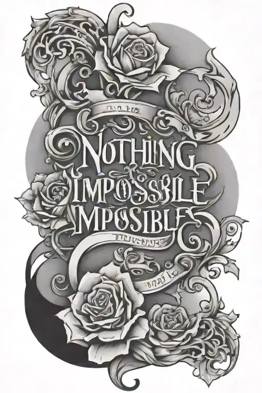 Nothing is impossible tattoo design idea