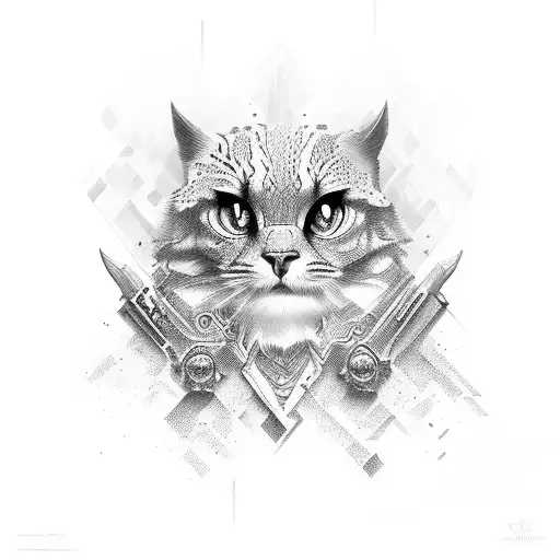 inger cu arma tattoo design idea