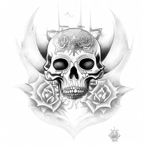 memento mori tattoo design idea