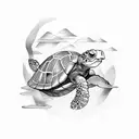 tortuga marina tattoo design idea