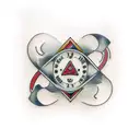 brother memorial hourglass  tattoo design idea