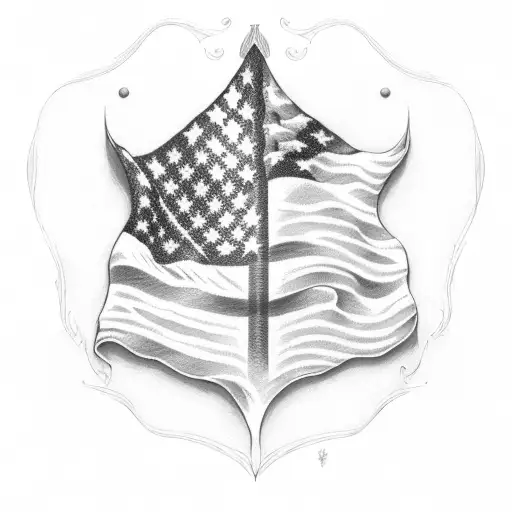 american flag sleeve tattoo design idea